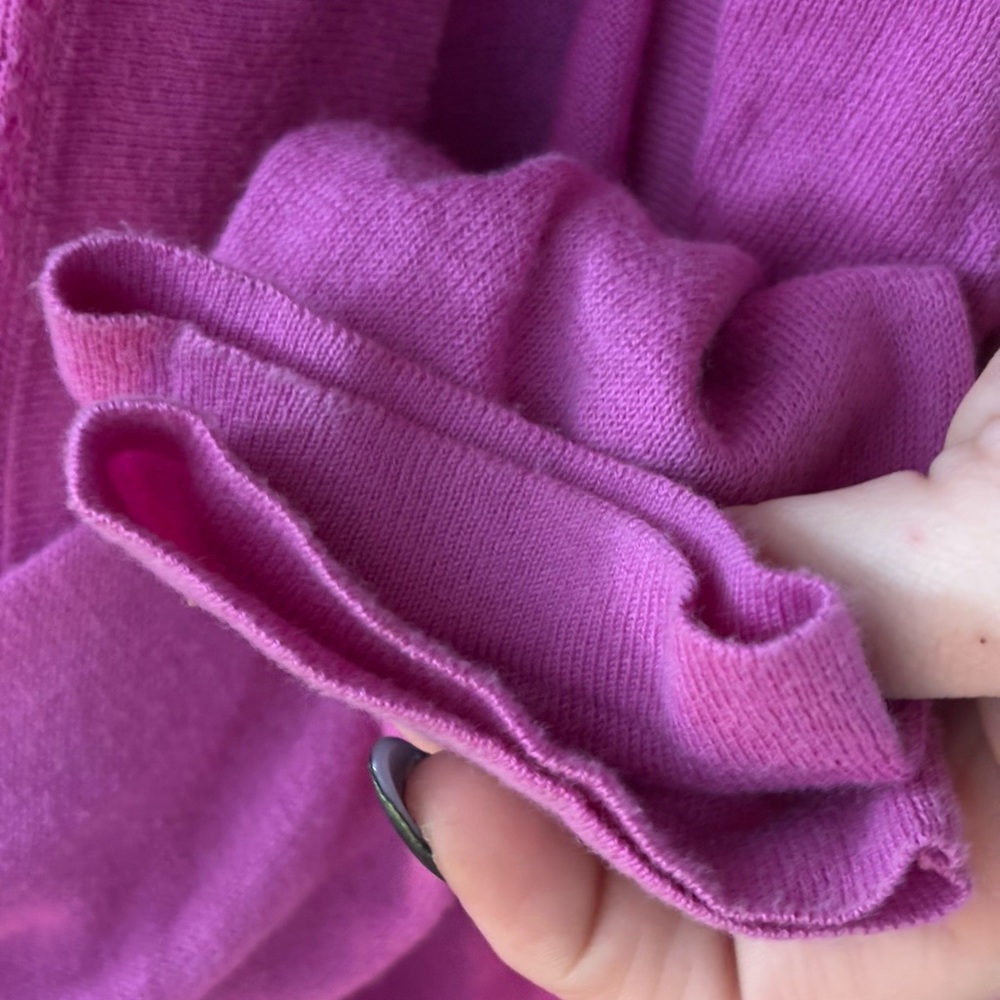 Cottagecore LOFT Women's Soft Fuchsia Cardigan - 100% Cotton - Picture 7 of 7